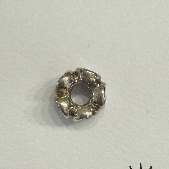 Retired Pandora Oval Blue CZ & ALE Sterling Silver 925 Charm - Picture 3 of 5